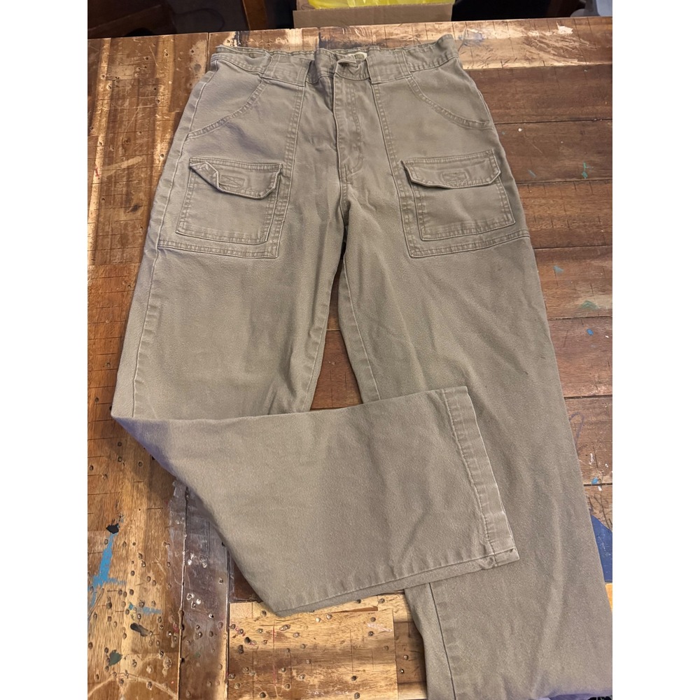 Cabelas 7-Pocket Hiker Pants Mens 30x32 Olive Khaki Utility Cargo Trousers